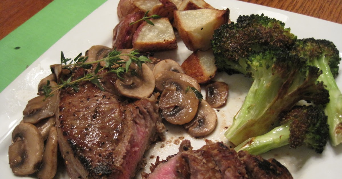 Lynda's Recipe Box Pan Fried Sirloin Steak with Mushrooms