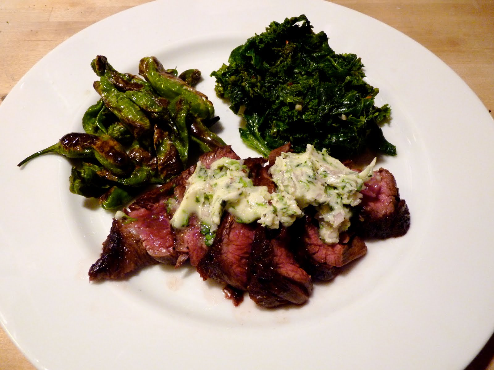 Rocket Lunch Dinner Diary 7/13/10 Hanger Steak with Compound Butter