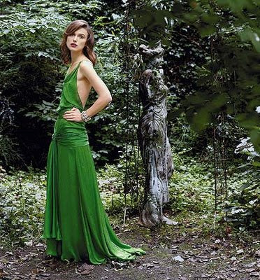 Keira Knightley in green dress in Atonement