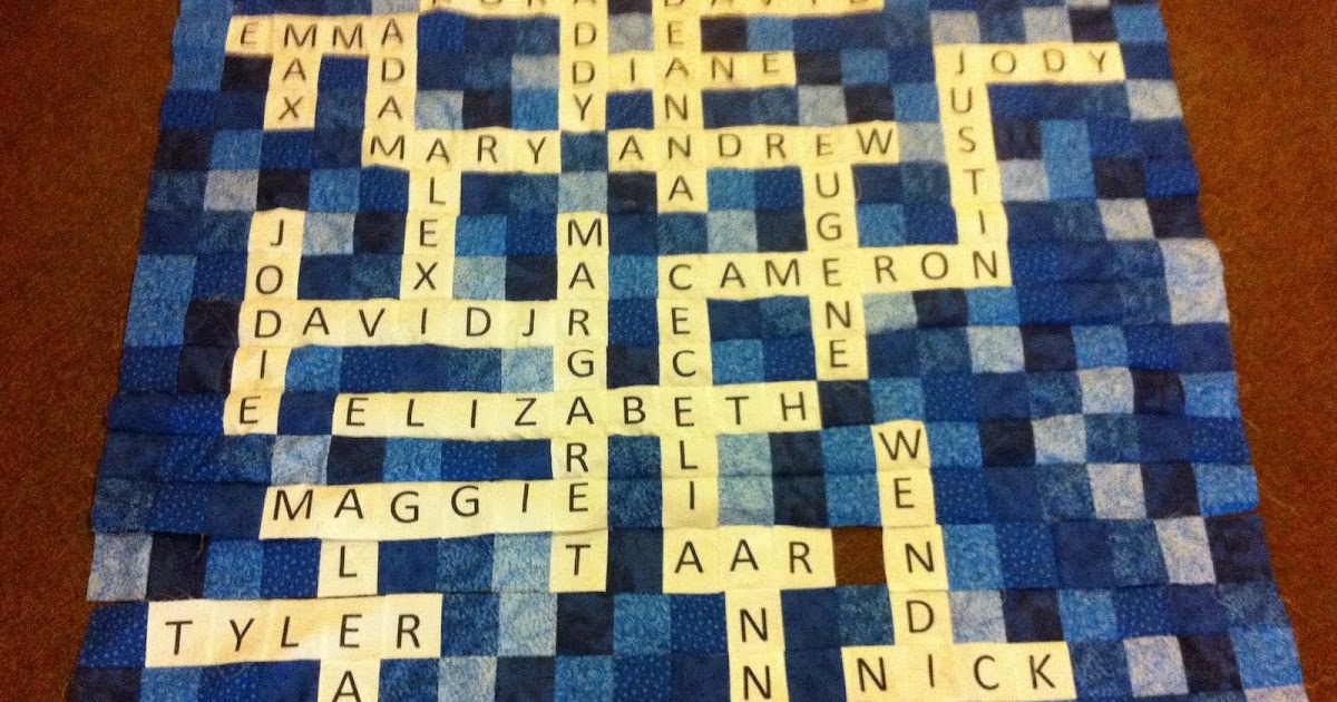 FiberFish Crossword Quilt