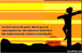 Christ on Cross power point background of John 3:16 bible verse picture free download religious photos and Christian PPT background images