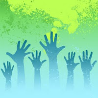 Worship hands raised picture with green color background free Christian desktop images and God Jesus Christ pictures download
