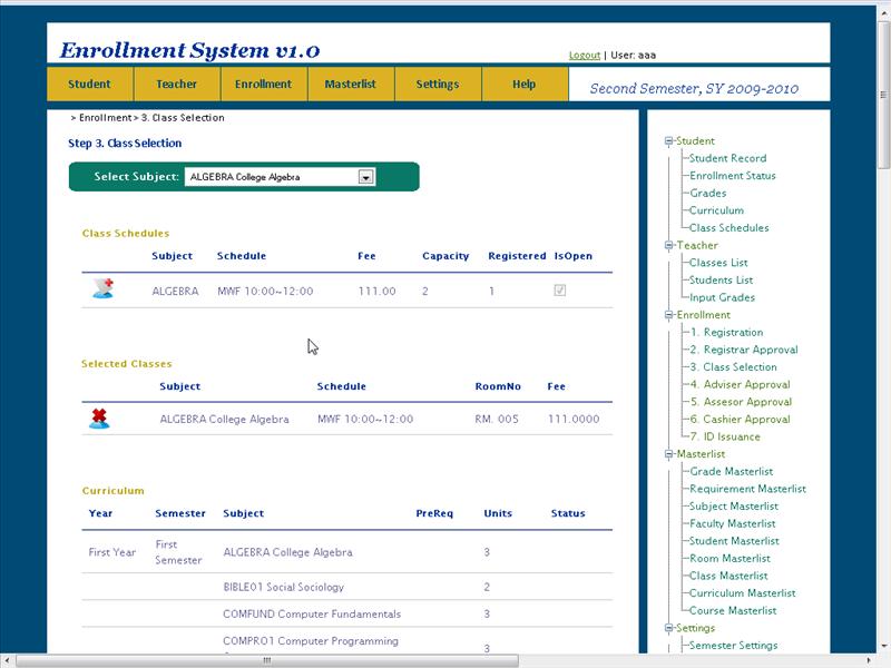 Online enrollment system thesis sample