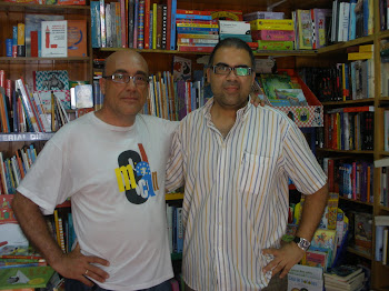 En la Librería NUÑO, con Fran Nuño. Sevilla.