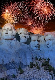 Fireworks over Mt. Rushmore