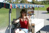 beverage cart -- Hawk's Eye Golf Resort in Bellaire, Michigan