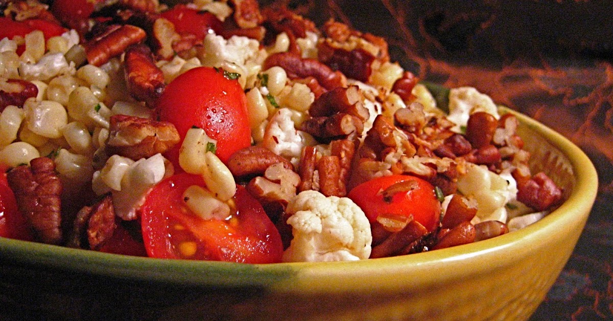 My Own Sweet Thyme Corn Salad with Pecan Dressing