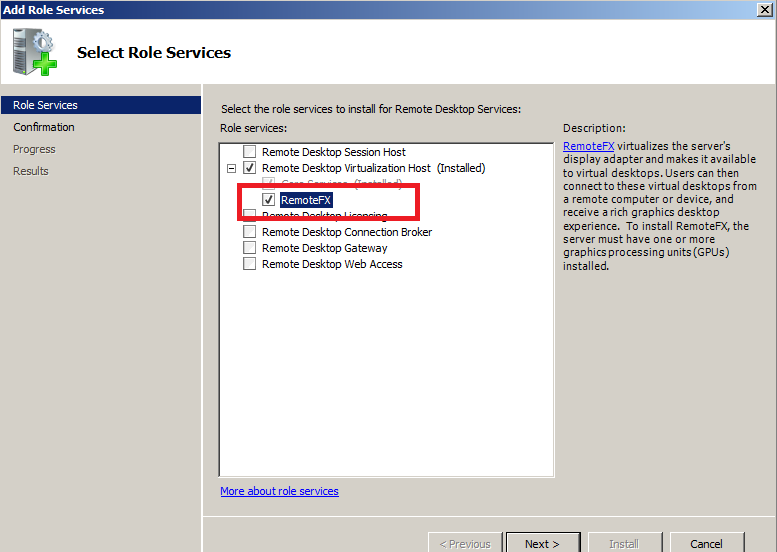 To enable RemoteFX 3D adapter,