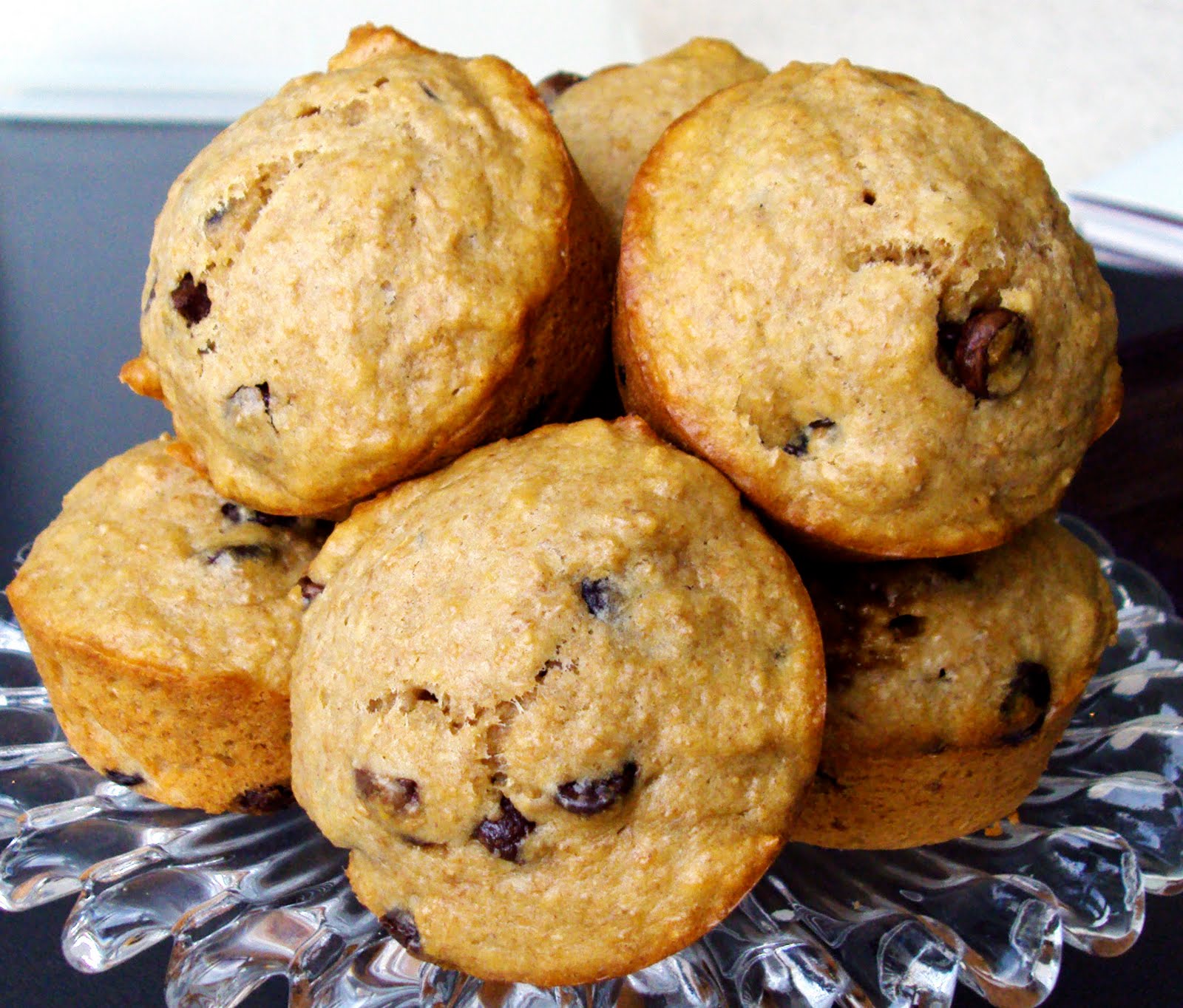Leanne bakes Peanut Butter Banana Chocolate Chip Muffins