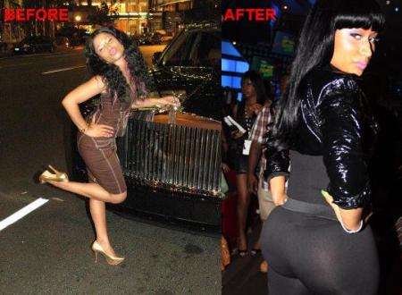 Nicki Minaj Booty Before And After. Nicki Minaj was pictured
