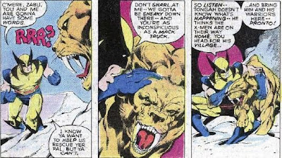 Logan speaks sabre tooth?