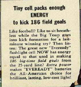 Note--this is pre-1974, so today's 25 yard field goals are actually kicked from the 15 yard-line
