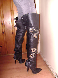 thigh boots and leather