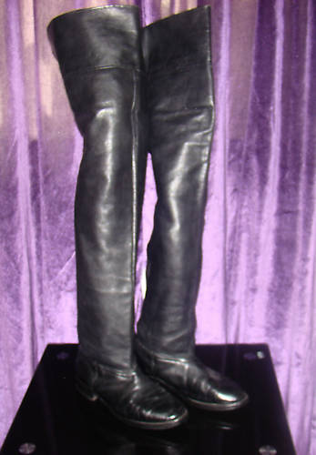 crotch high flat boots