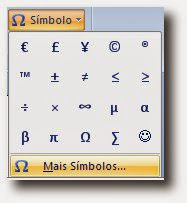 Símbolos no Word