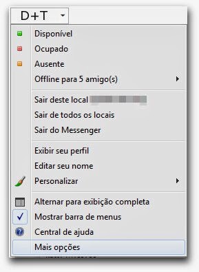 Ultima opção, mais opções