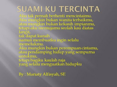 Kalung Permata Buat Suami dan Anak Anak Ku: Suamiku Tercinta