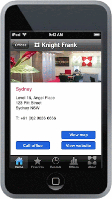 Property Search Application for Apple iPhone and iPod Touch by Knight Frank