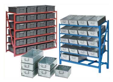 GALVANISED TOTE PANS 45X30X15CM INDUSTRIAL STORAGE TRAYS WITH HANDLES TRAYS 