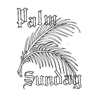Beautiful Palm Sunday coloring pages and clip art pictures | Nice