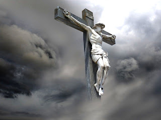Free download Jesus Christ on cross crucifixion on wooden cross in sky background Christian image
