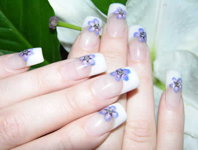 light blue nail designs with flowers light blue nail designs with flowers