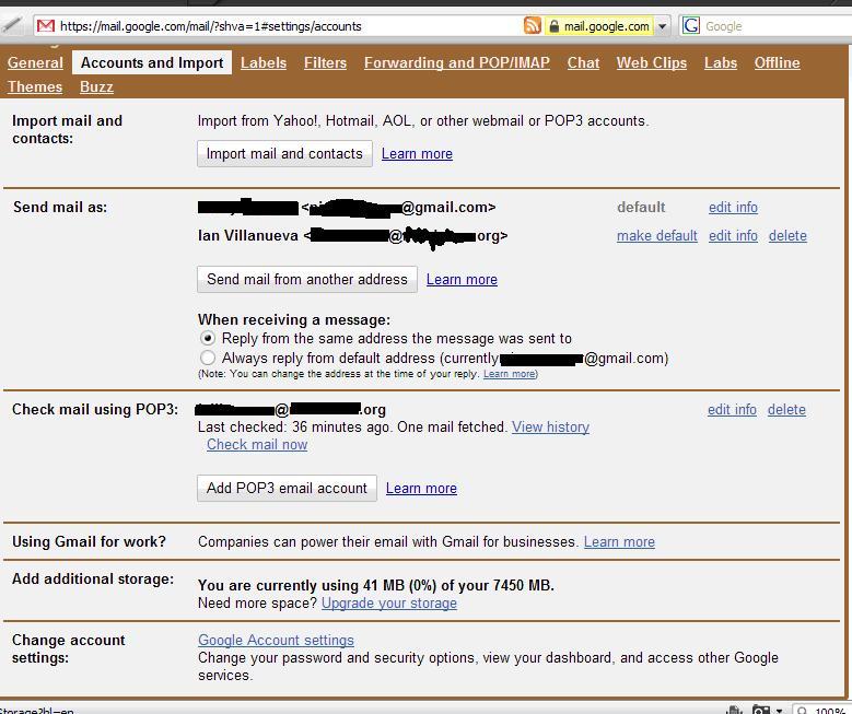 Add Pop / External email account to your Gmail shared corner