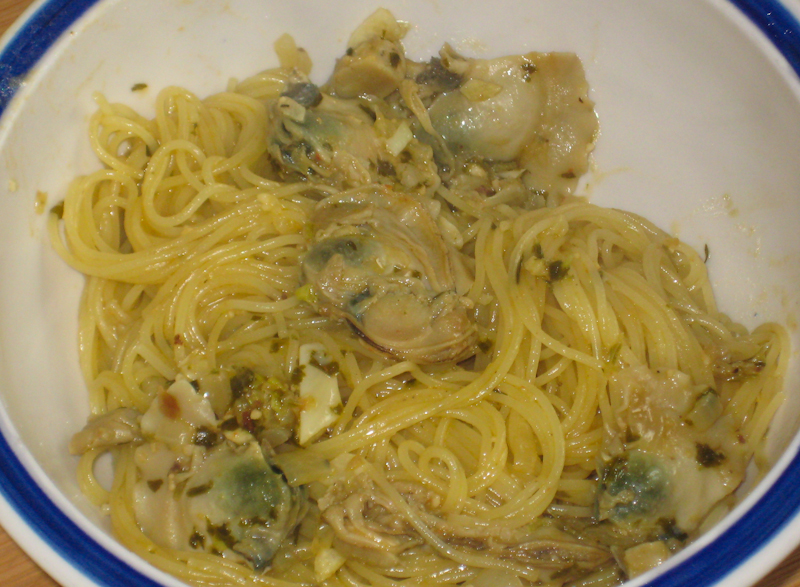 The Southeast Michigan Slow Food Review Capellini with Trader Joe Clams
