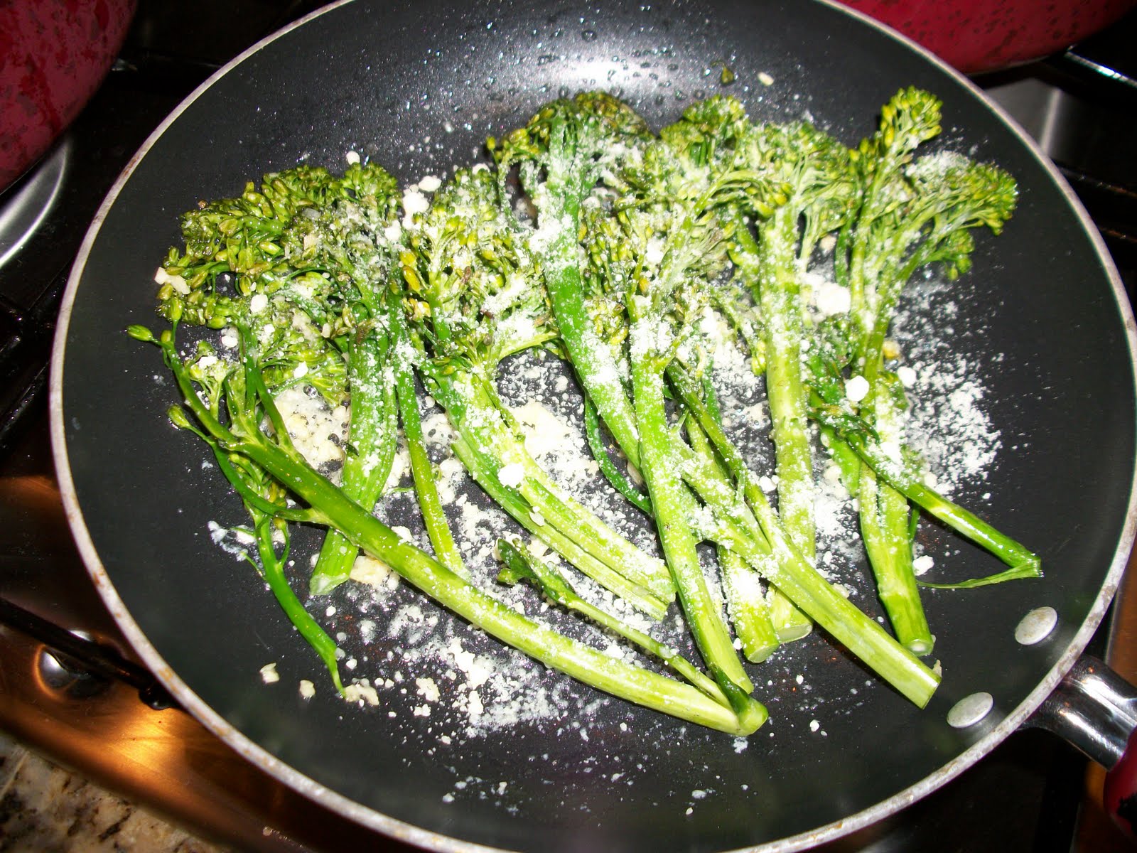 Kaitlin in the Kitchen Sauteed Parmesan Garlic Butter Broccolini