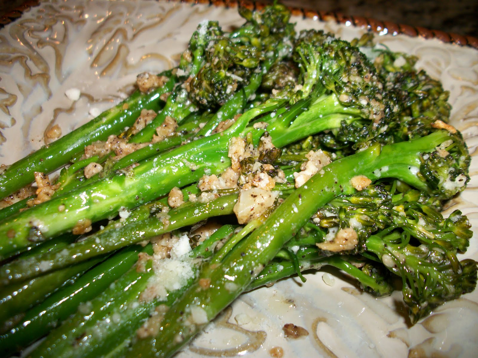 Kaitlin in the Kitchen Sauteed Parmesan Garlic Butter Broccolini