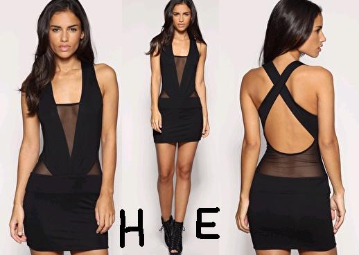 bodycon mesh dress