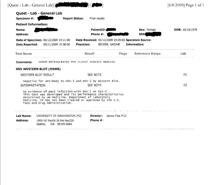 my resolve herpes journal western blot test results western blot results
