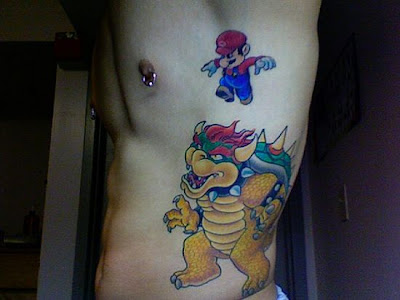 And this Geeky Mario tattoo design is representing best designing from 