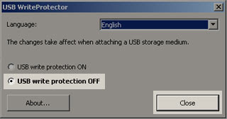 USB write protect