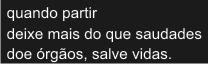 Eu sou doadora e você?