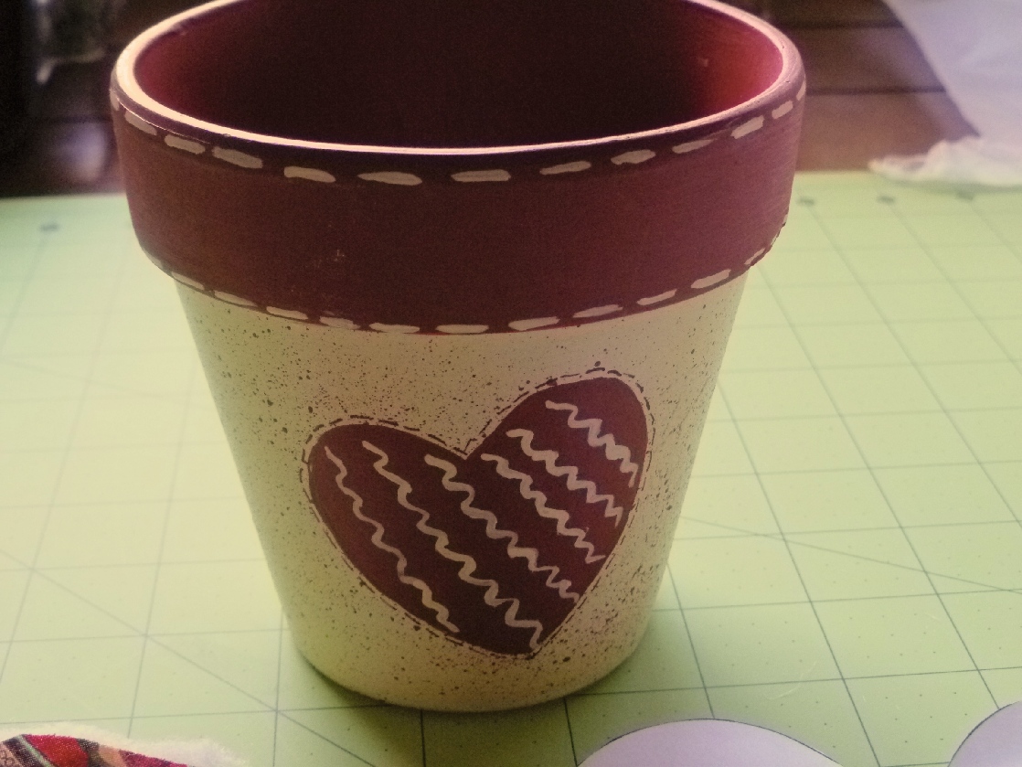 Pocket Full of Pink I Heart You Valentine Flower Pot decor Tutorial