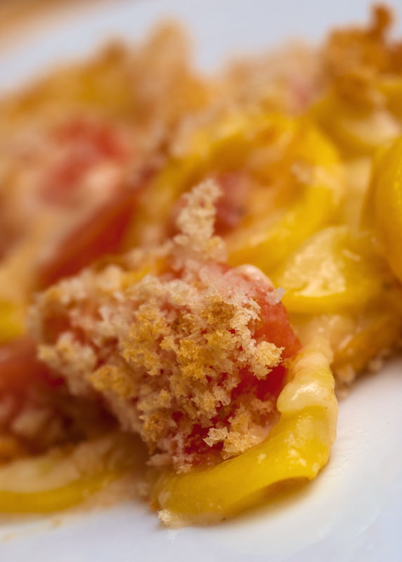 Cheesy Squash & Tomato Casserole + Farmer's Market!