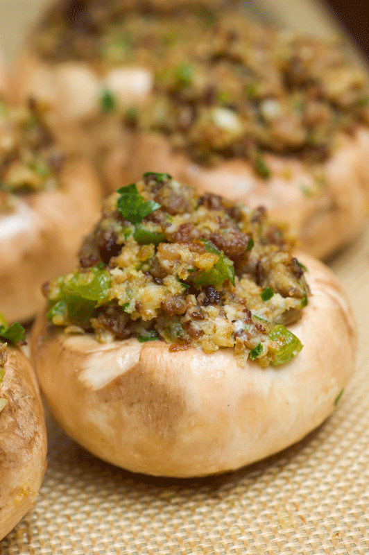 SausageStuffed Mushrooms