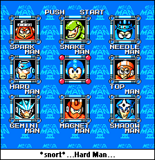 His weapon is called Hard Knuckle. Really. Stage select.