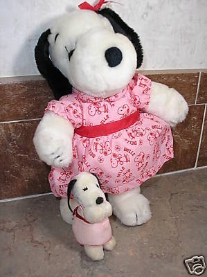 belle snoopy stuffed animal
