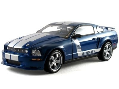 Shelby Collectibles Diecst CS601 2007 Ford Mustang Shelby CS6 Pick Up 1/18th Scale Blue Silver Shelby Stripe Package