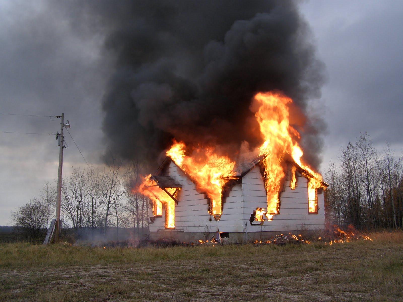 burning shack