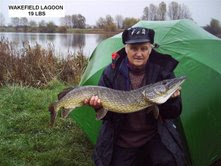 Wakefield Member Peter Bintcliffe with a 19lb pike.