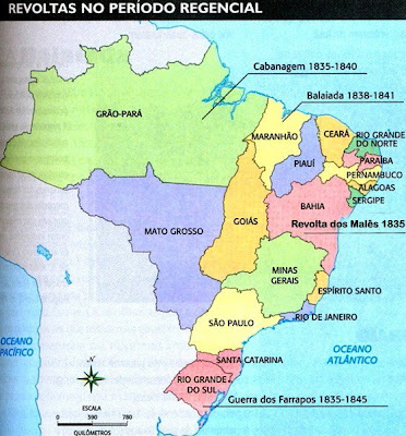 Brasil Regências  Revoltas+regenciais+02