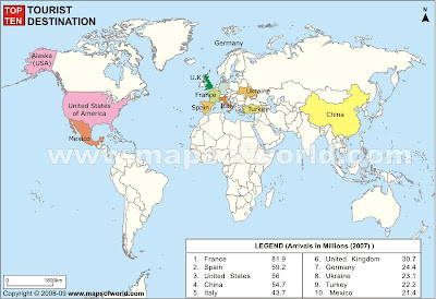 tourist destinations map