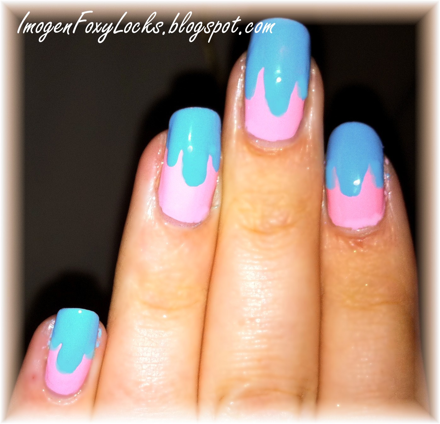 Imogen Foxy Locks 'Dripping' IceCream Nails DIY