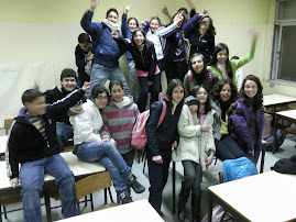 a nossa turma no último dia de aulas do 1º período