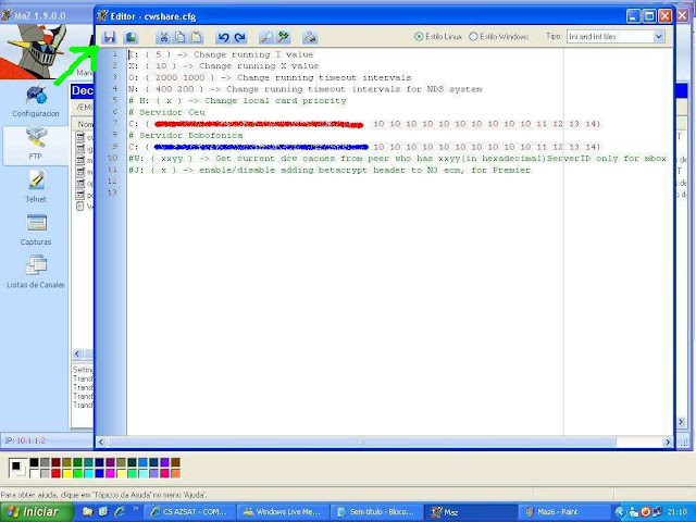 Como configurar CS no Azbox Elite via Mbox. -029