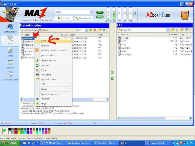 Como configurar CS no Azbox Elite via Mbox. -028