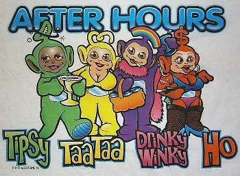 cartoon of tele-tubbies after hours